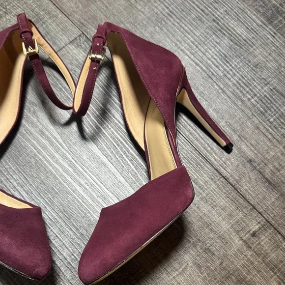 Michael Kors Burgundy Ankle Strap Heels - Picture 8 of 13